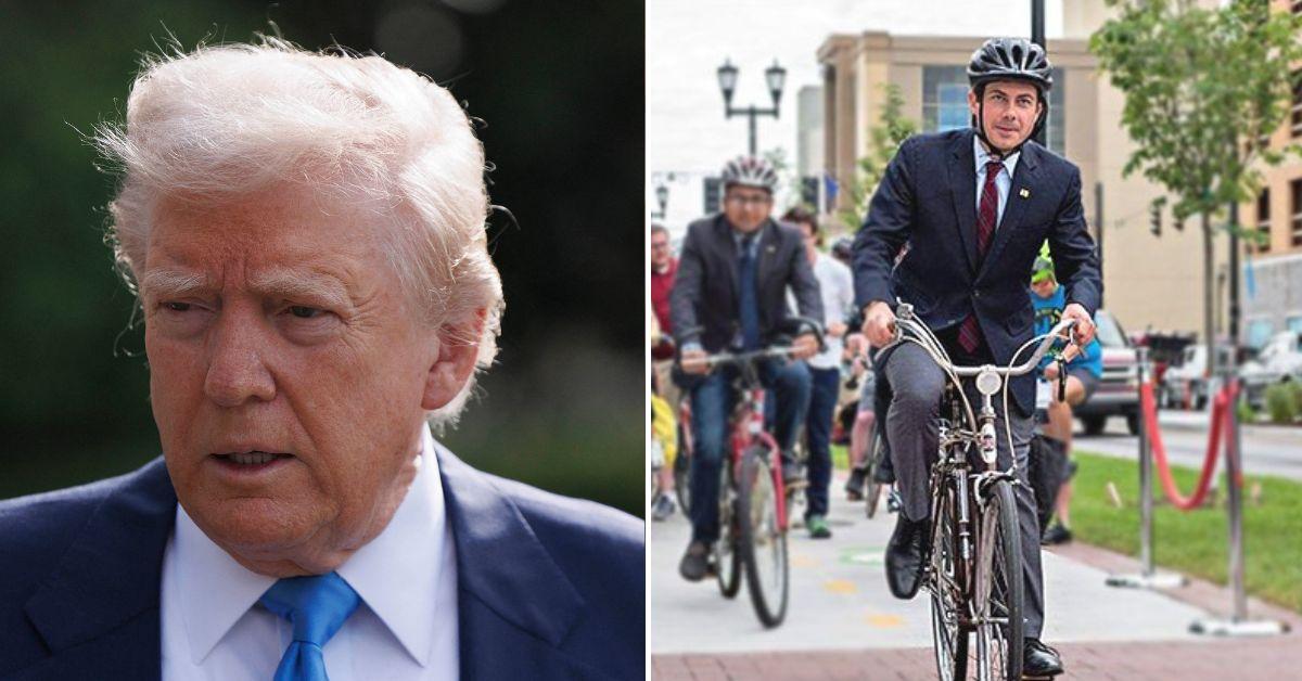 Composite photo of Donald Trump and Pete Buttigieg