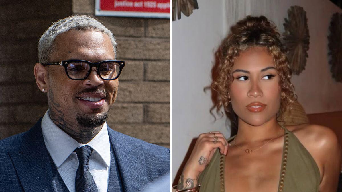 Photo of Chris Brown and Diamond Brown.