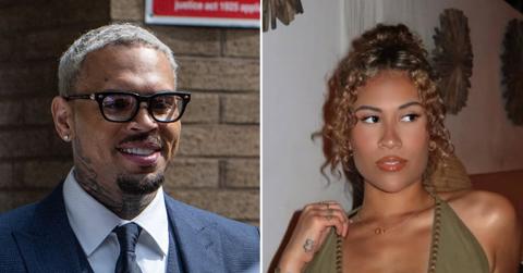 Photo of Chris Brown and Diamond Brown.