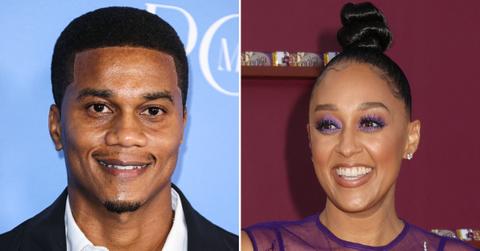 tia mowry ex husband cory hardicts hug red carpet