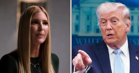 split of Ivanka and Donald Trump.