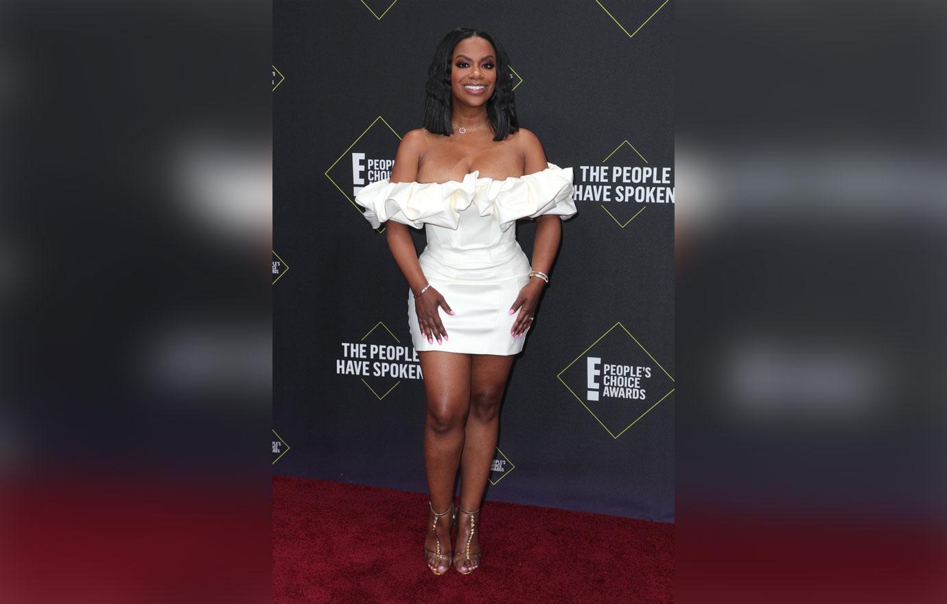 Kandi Burruss In White Dress On Red Carpet