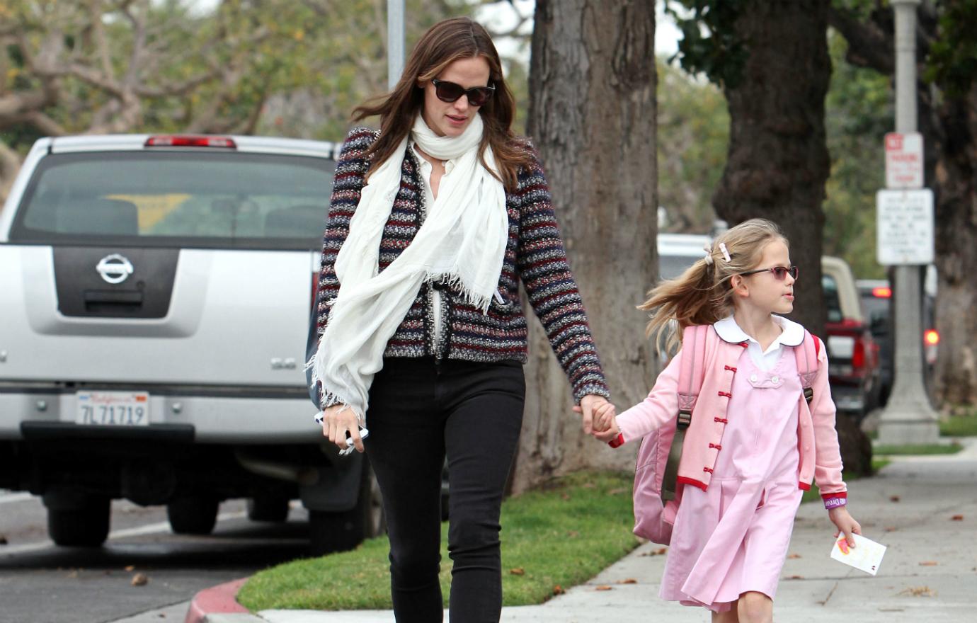 Jennifer Garner and Violet Affleck are seen on January 24, 2013 in Los Angeles, California.