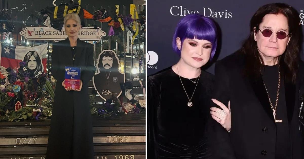Photo of Kelly Osbourne and a photo of Kelly Osbourne with Ozzy Osbourne