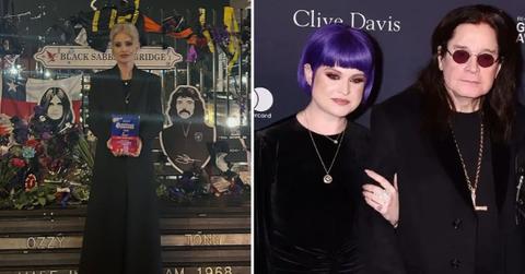 Photo of Kelly Osbourne and a photo of Kelly Osbourne with Ozzy Osbourne