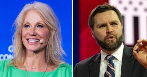 Composite photo of Kellyanne Conway and J.D. Vance