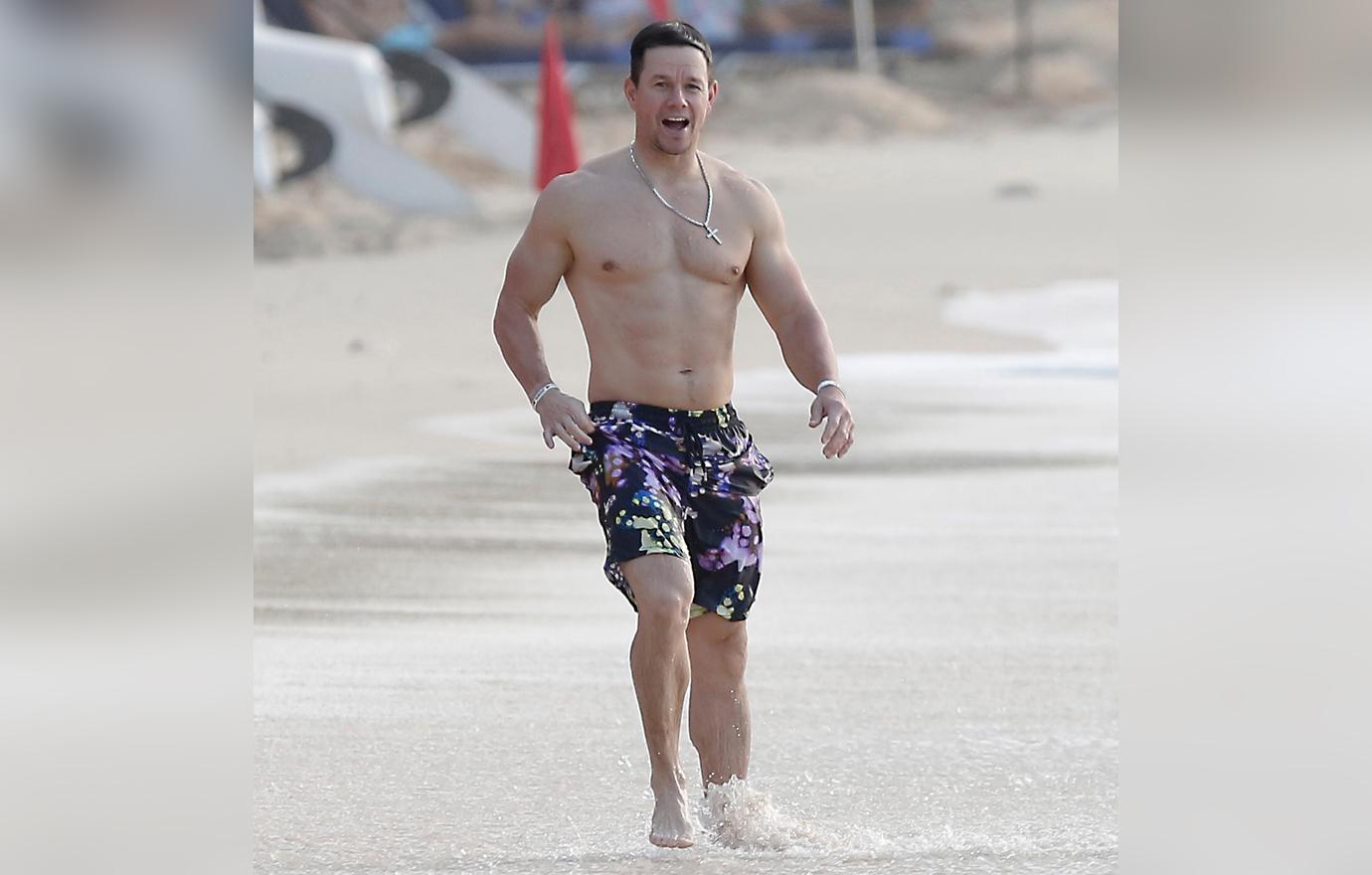 Mark Wahlberg and Wife Rhea Durham Rock Their Toned Bodies During Beach Vacation