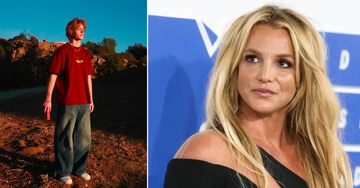 Photo of Jayden James Federline; picture of Britney Spears.