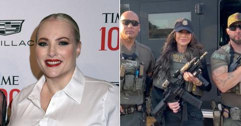 Composite photo of Meghan McCain and Kristi Noem