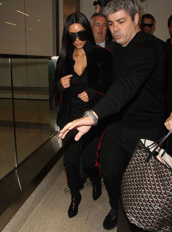 Kim Kardashian &amp; Scott Disick Departing On A Flight At LAX