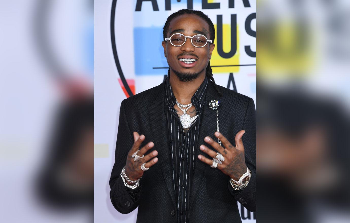 Quavo showing off rings