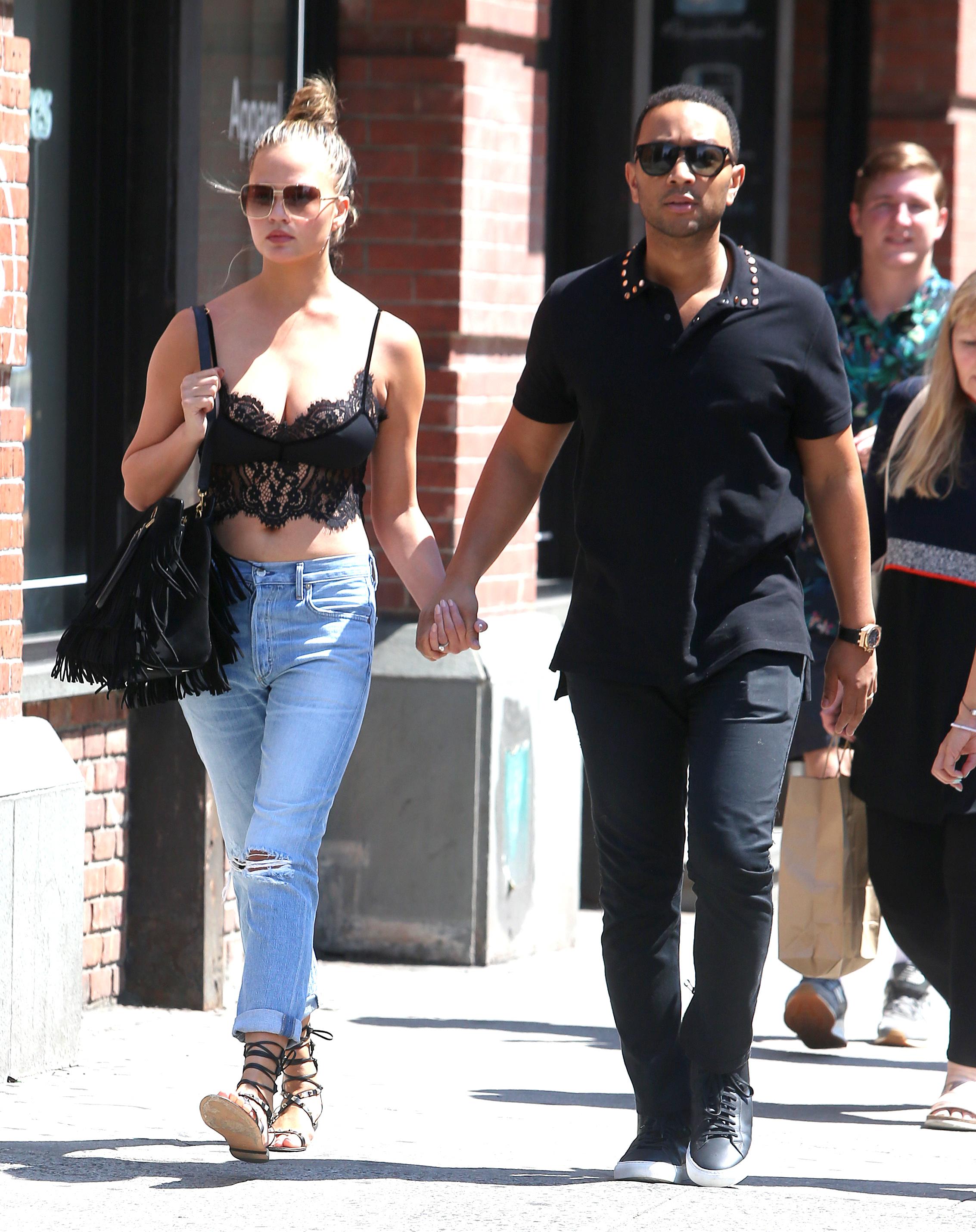 Chrissy Teigen &amp; John Legend Sighting, NYC