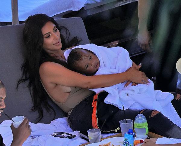 Kim kardashian kanye west fighting saint west birthday 05