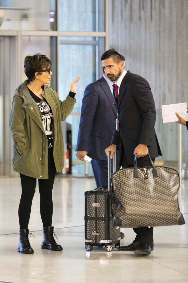 Kris jenner corey gamble annoyed airport