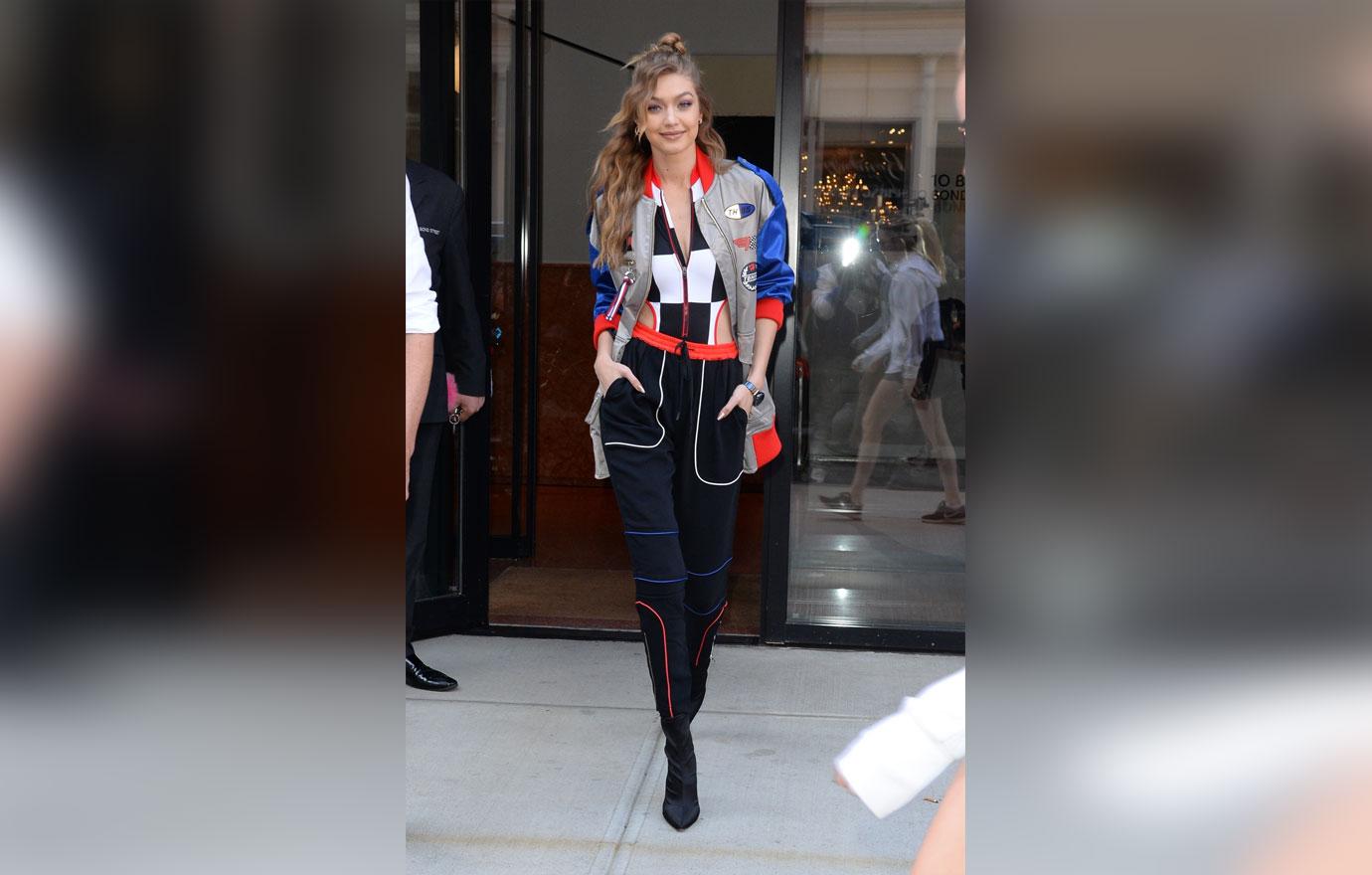 Gigi Hadid sports Tommy Hilfiger to a Tommy X Gigi event at Macy&#8217;s