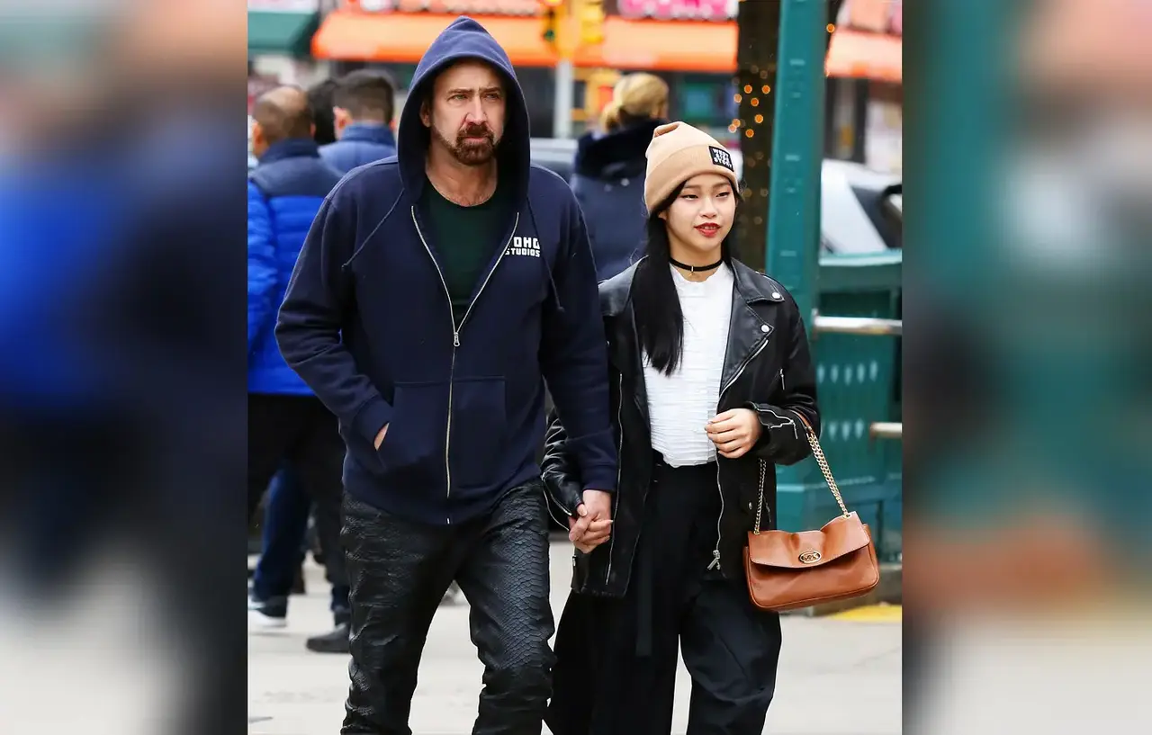 Nicolas Cage Holds Hands With Wife Riko Shibata at 2024 Golden Globes