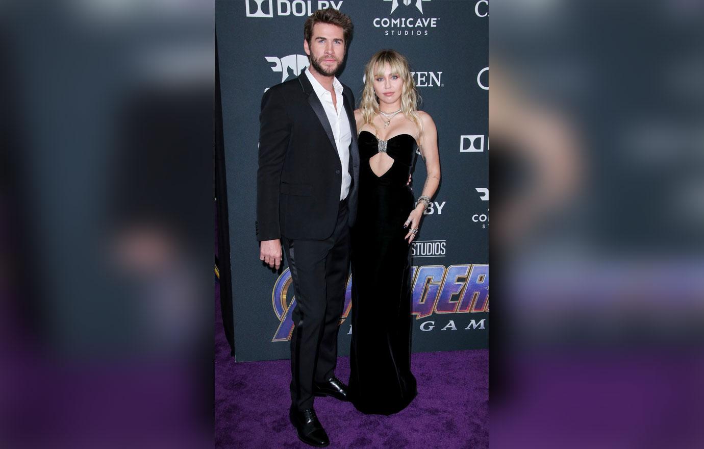 Miley Cyrus And Liam Hemsworth On Red Carpet Instagram