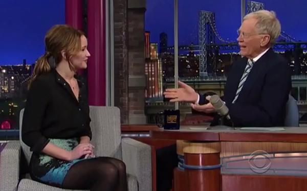 Jennifer Lawrence DAvid Letterman 2