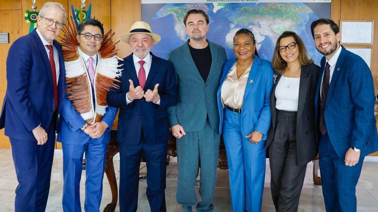 image of DiCaprio met were President Luiz Inácio Lula da Silva and members of the Brazilian government.