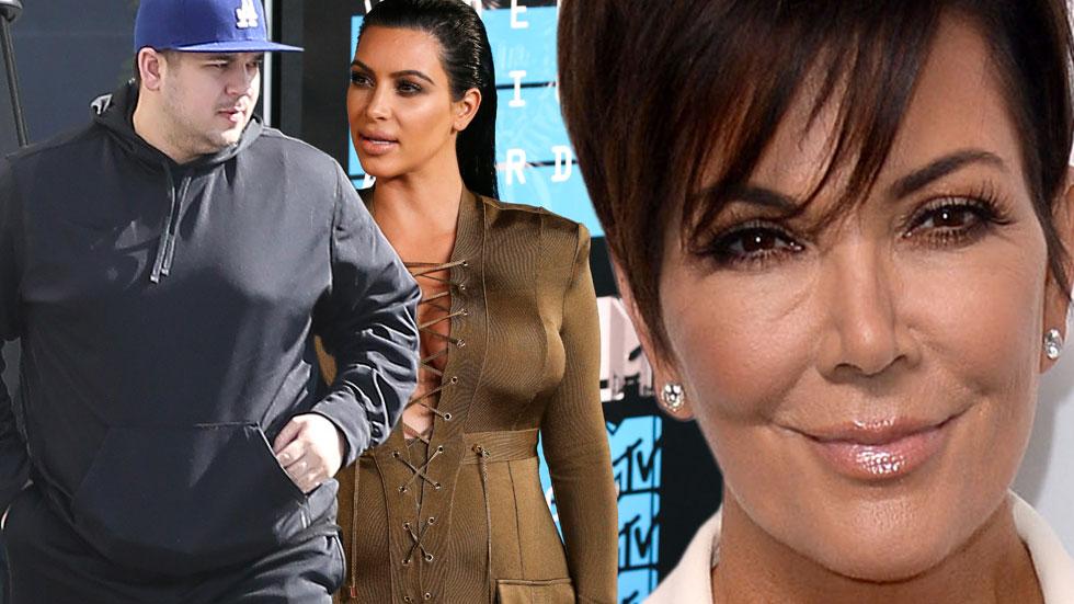 Kris jenner forces rob kardashian kim kardashian end feud