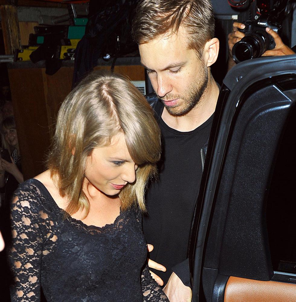 Taylor Swift and rumored boyfriend Calvin Harris spotted holding hands after a show at Troubadour Club in West Hollywood, CA.