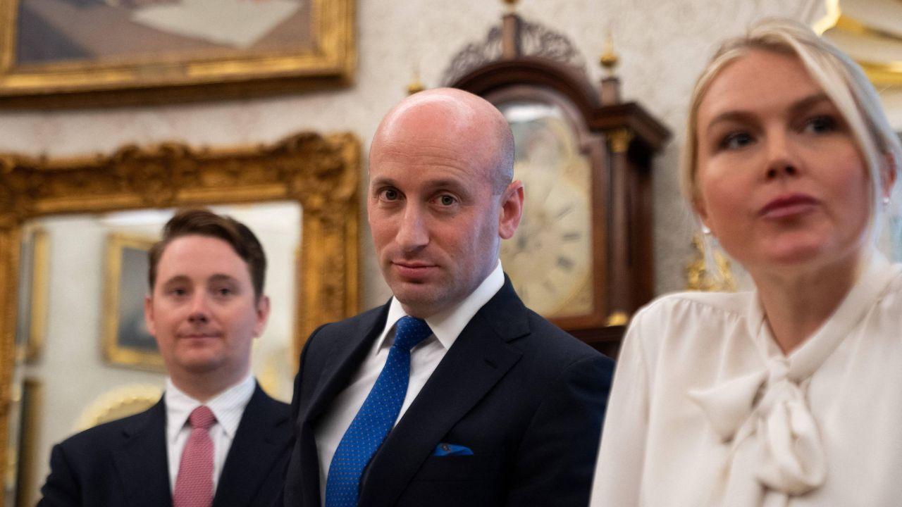 Photo of Leavitt said she and Stephen Miller had a great time as Trump went on his tirade.