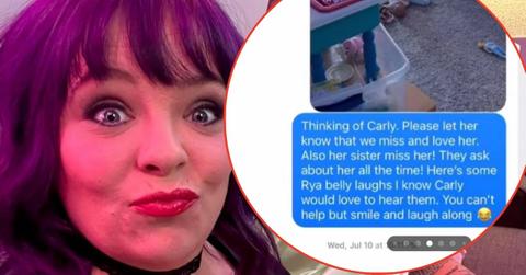 Composite photo of Catelynn Lowell and her text message to Teresa Davis