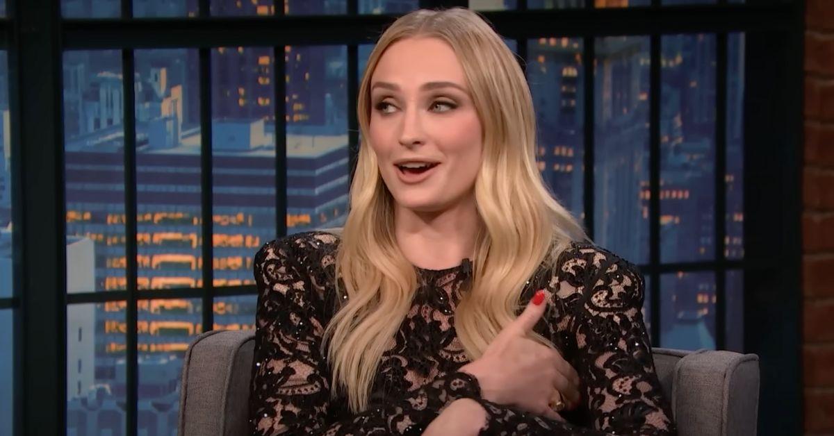 Image of Sophie Turner rehashed her past with Seth Meyers.