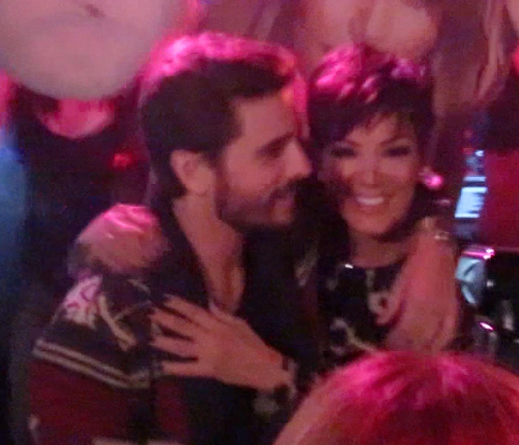 Kris Jenner, Scott Disick, and Kris&#039; boyfriend Corey Gamble all bonding together at her birthday party in Las Vegas