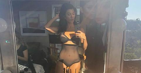 Kourtney kardashian black lingerie photo 1