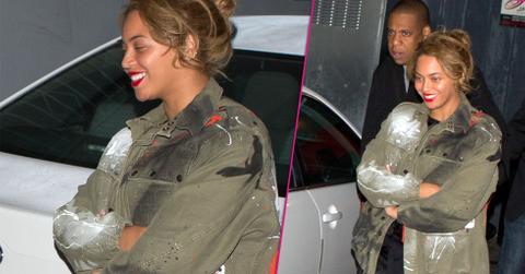 beyonce hiding baby bump