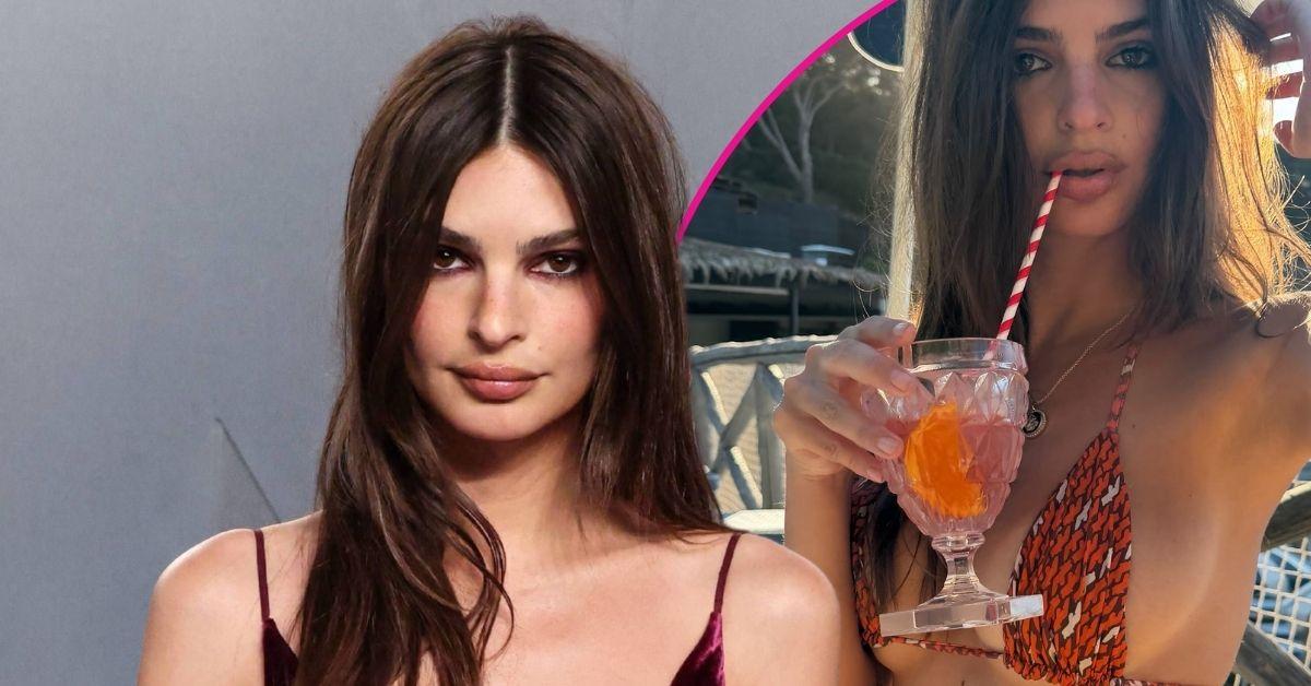 emily ratajkowski flaunts curves skimpy bikini