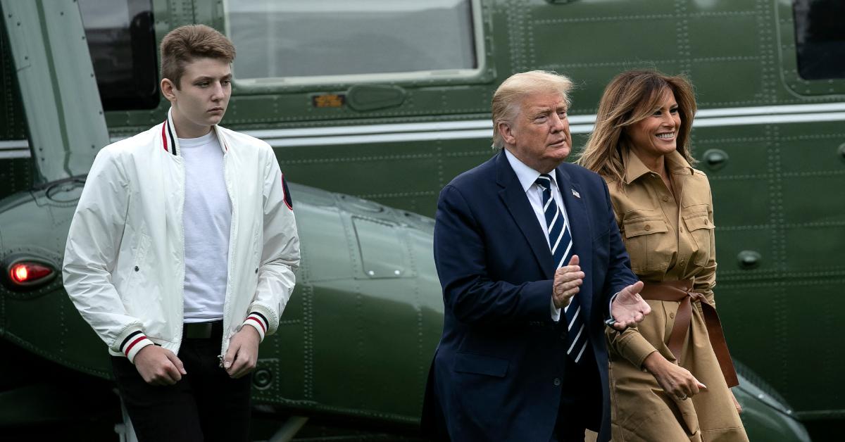 Image of Donald Trump's confession about Melania and their son, Barron, came while discussing the first lady's letter to Vladimir Putin.