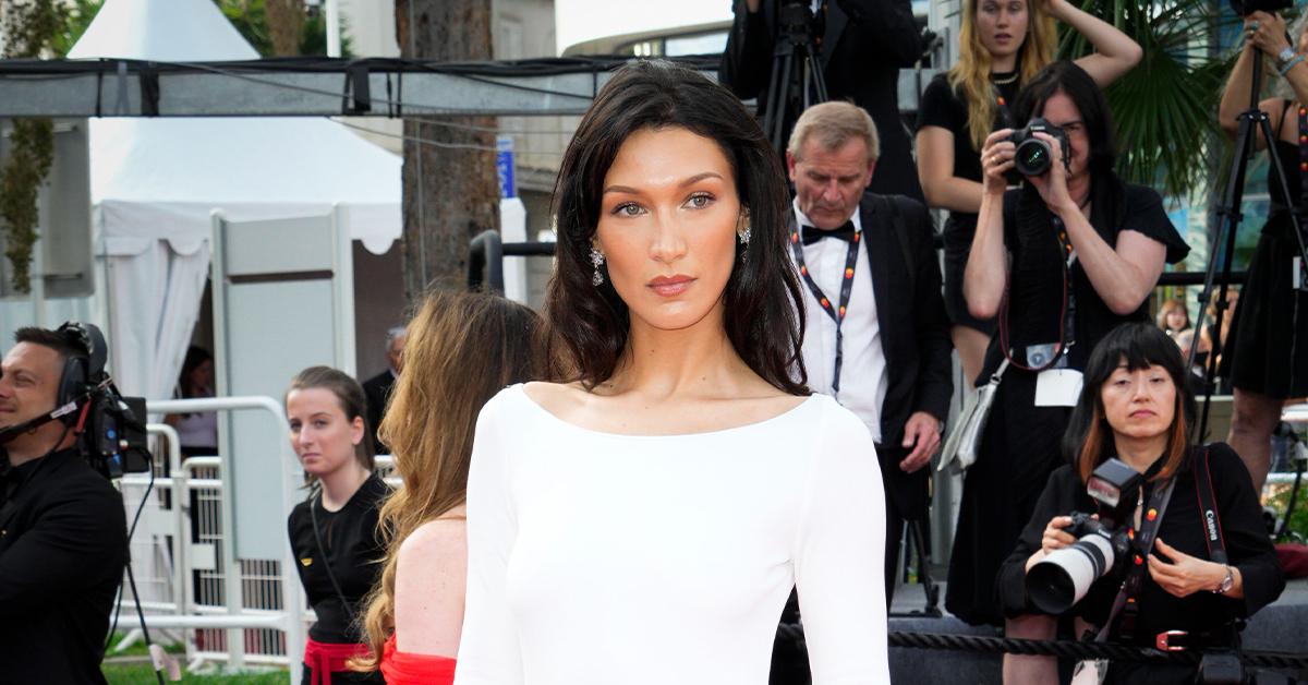 Bella Hadid shows off her jaw-dropping figure in a push-up bra and