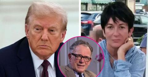 composite photo of donald trump, ghislaine maxwell and ian maxwell