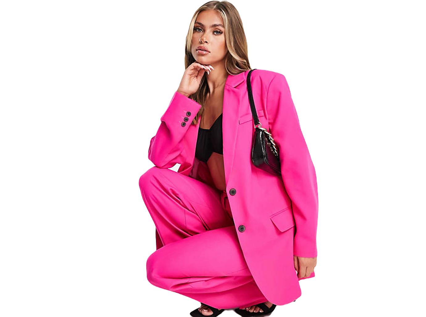 Heidi Klum Styles Stunning Pink Pantsuit In Los Angeles