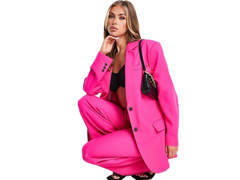 heidi klum pink pantsuit los angeles shop
