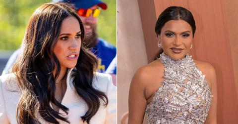 Photo of Meghan Markle; picture of Mindy Kaling.