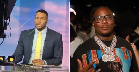 Split photo of Michael Strahan and Chris Johnson