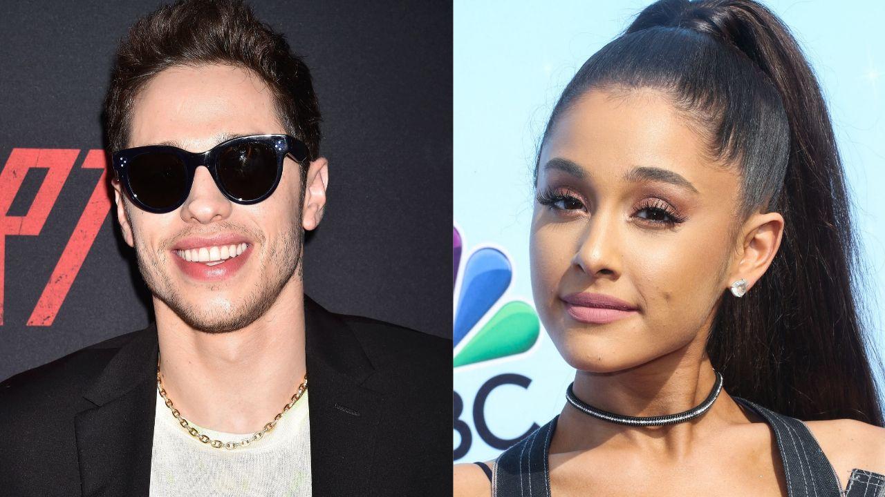 Split image of Pete Davidson and Ariana Grande.