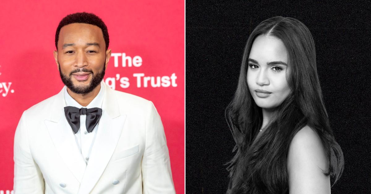 Photo of John Legend; picture of Olivia Reyes.