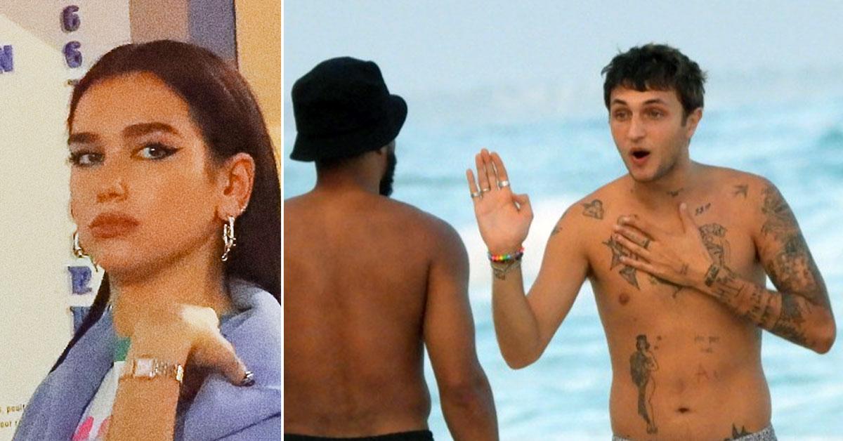 Anwar Hadid Hits Beach Without Dua Lipa