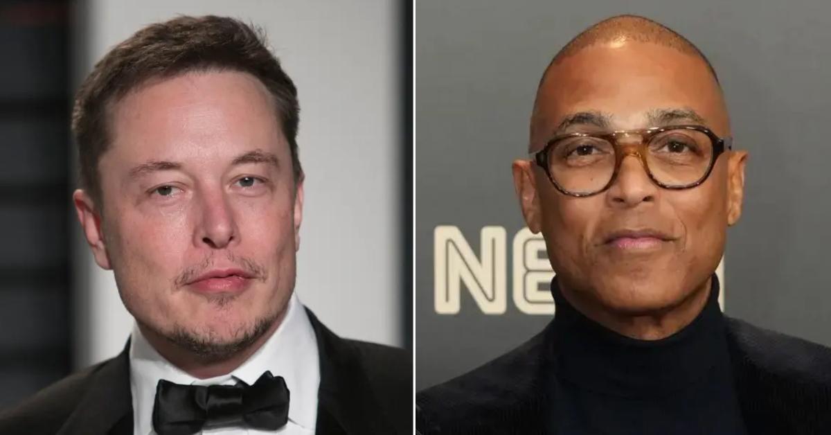 Photo of Elon Musk and image of Don Lemon.