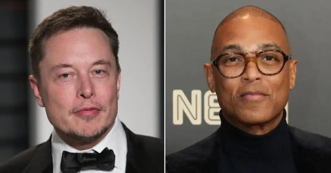 Photo of Elon Musk and image of Don Lemon.