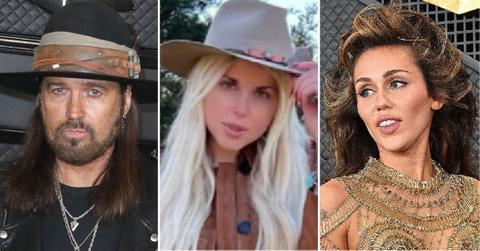 Composite photo of Billy Ray Cyrus, Firerose and Miley Cyrus.