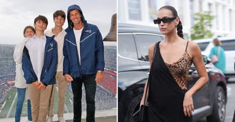 tom brady kids game boston irina shayk nyfw photos
