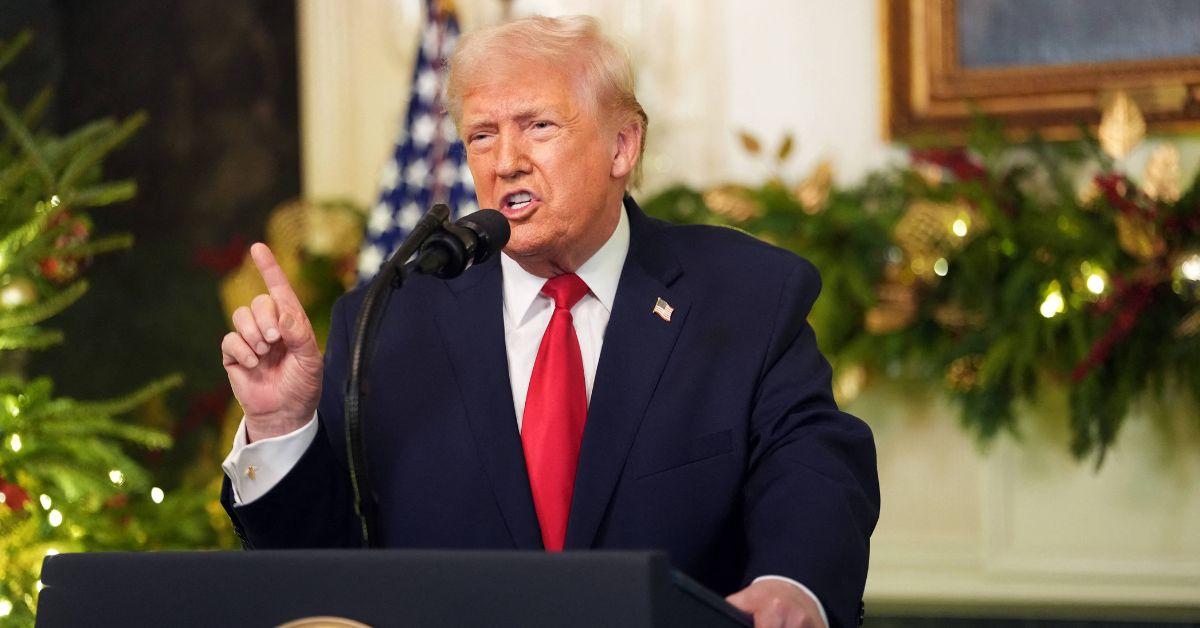 image of Donald Trump insisted the affordability crisis was 'fixed' during his televised address.