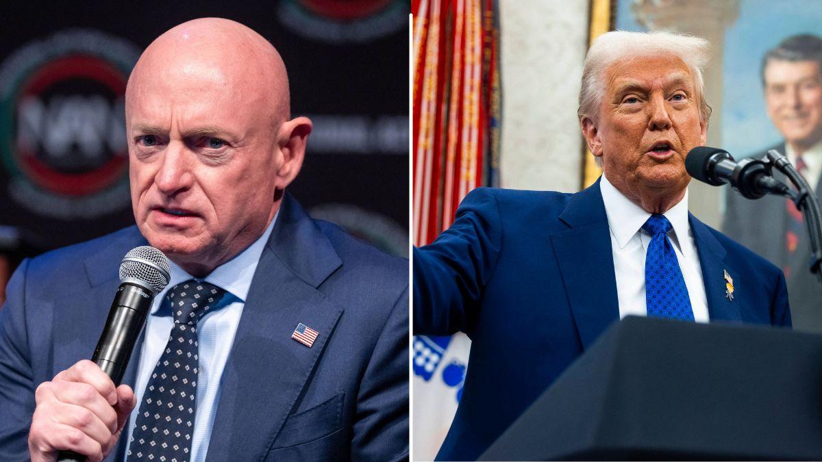 Image of Senator Mark Kelly argued that voters were frustrated with Donald Trump's economic policies and leadership.