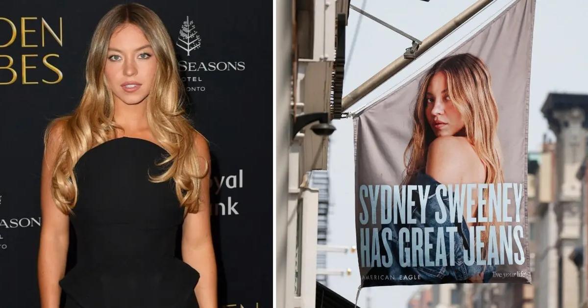 Photo of Sydney Sweeney and Sweeney's American Eagle ad