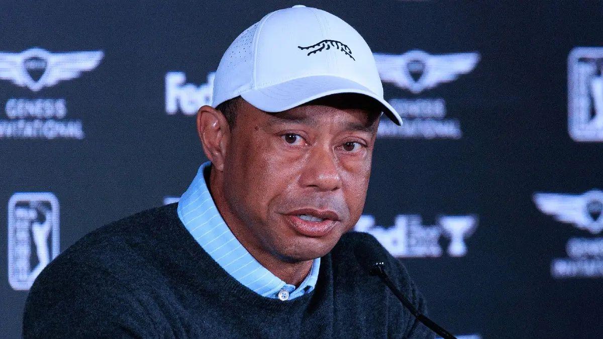 Image of Tiger Woods previously slammed his SUV into a tree in 2009.